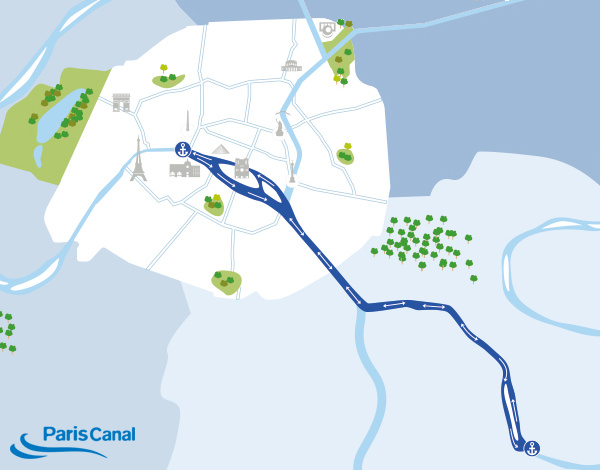 Itinéraire croisière dejeuner sur la Marne