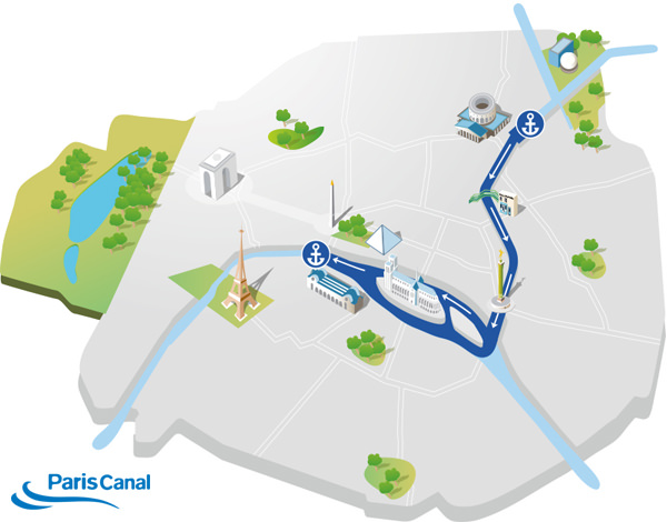 Itinéraire croisière Guinguette du canal