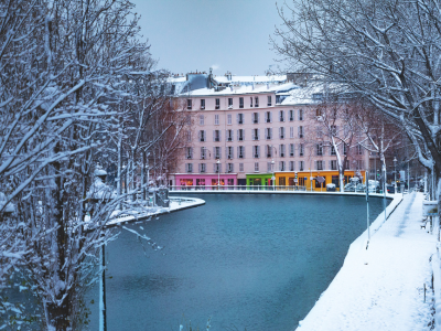 Canal Saint Martin neige paris Canal Saint Martin neige paris